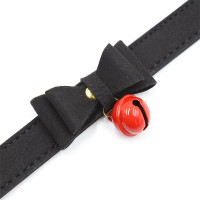 Collier avec Grelot et Noeud Noir/Rouge