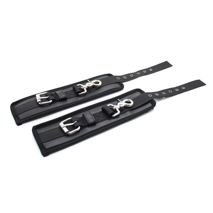 Menottes en Cuir Mousqueton Grand Noir