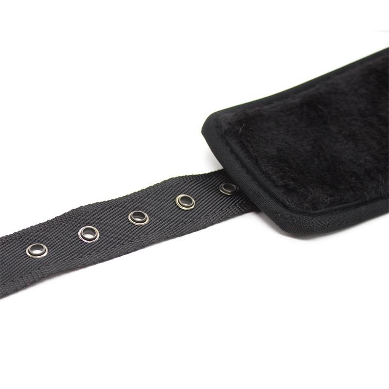 Menottes en Cuir Mousqueton Grand Noir