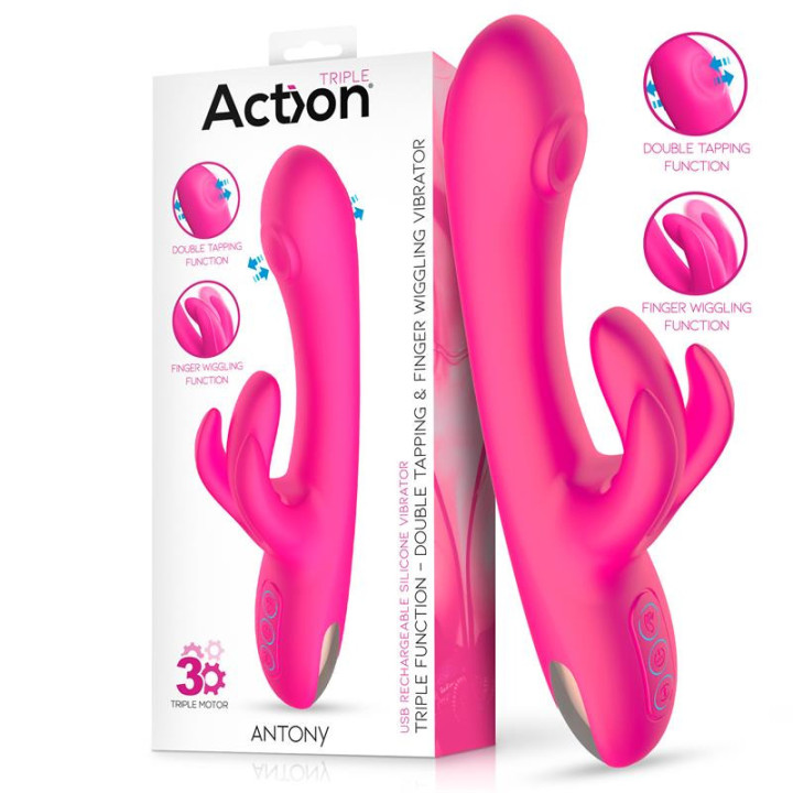 Antony Vibromasseur avec Double Tapping et Fonction Finger