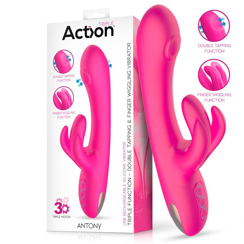 Antony Vibromasseur avec Double Tapping et Fonction Finger