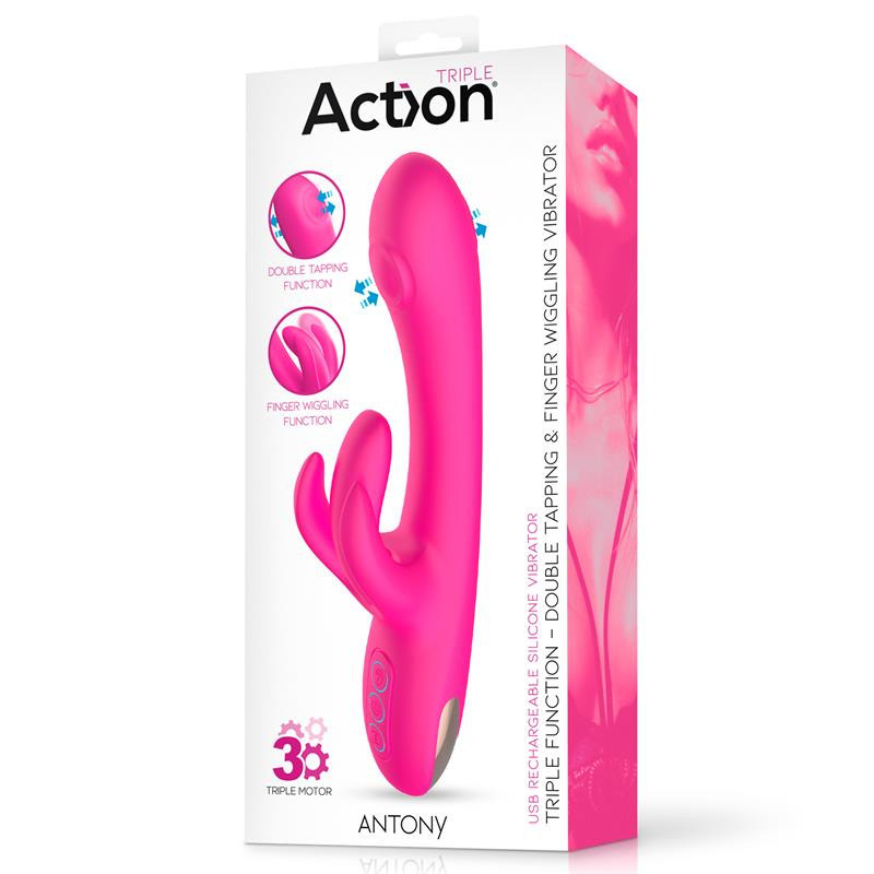 Antony Vibromasseur avec Double Tapping et Fonction Finger