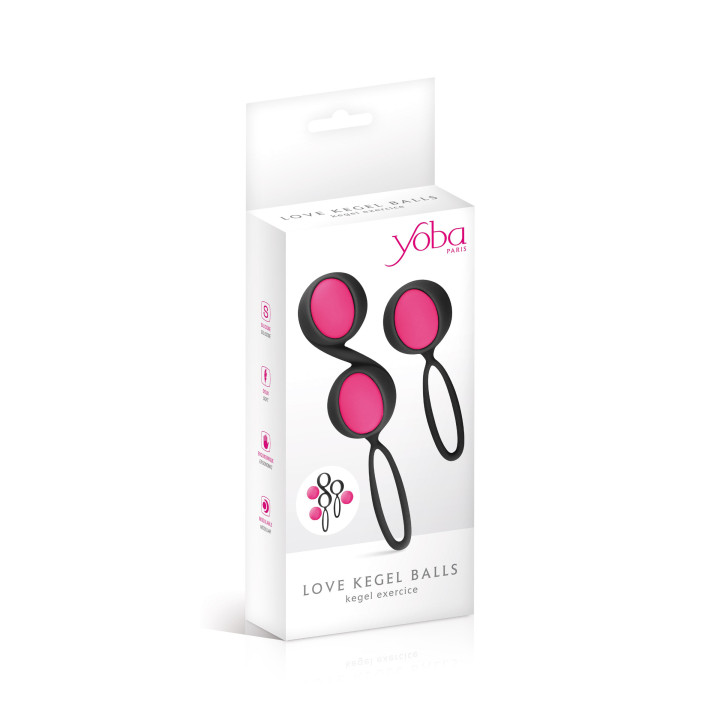 Yoba Set 2 Boules de Geisha Rose-Noir