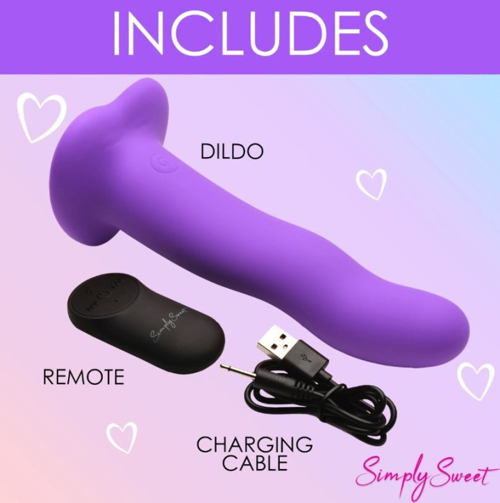 Vibromasseur Violet Ondulé avec Télécommande