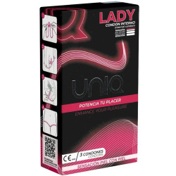 Condon Femenino con Liguero sin Látex 3 Uds
