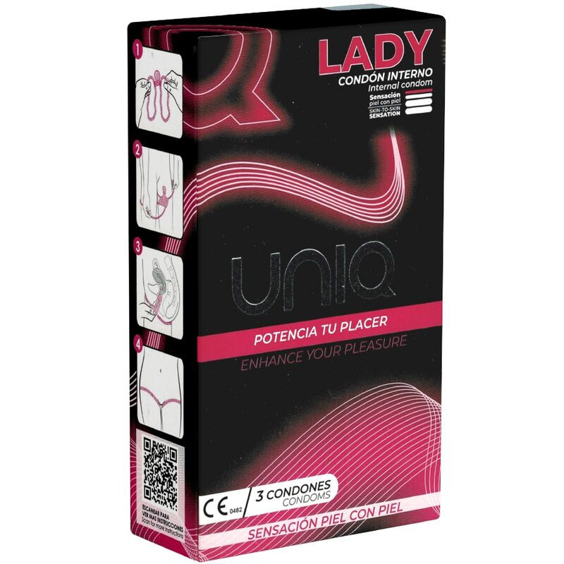 Condon Femenino con Liguero sin Látex 3 Uds
