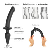 Dildo Switch Plug Semi Realistic Negro L