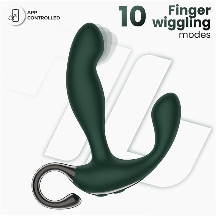 Greeny Masajeador Prostático con Finger Wiggling y App