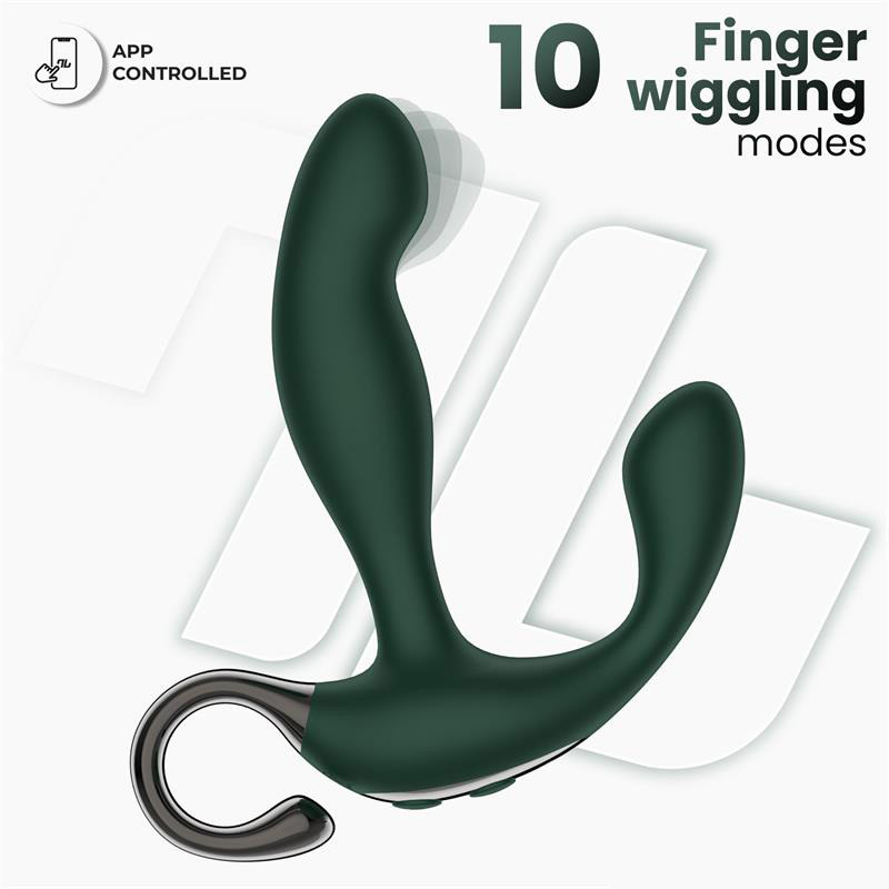 Greeny Masajeador Prostático con Finger Wiggling y App