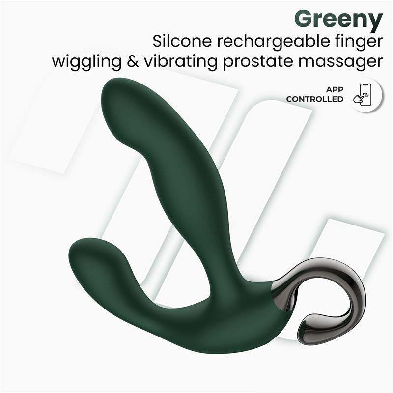 Greeny Masajeador Prostático con Finger Wiggling y App