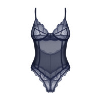 Nightly Blue Crotchless Teddy
