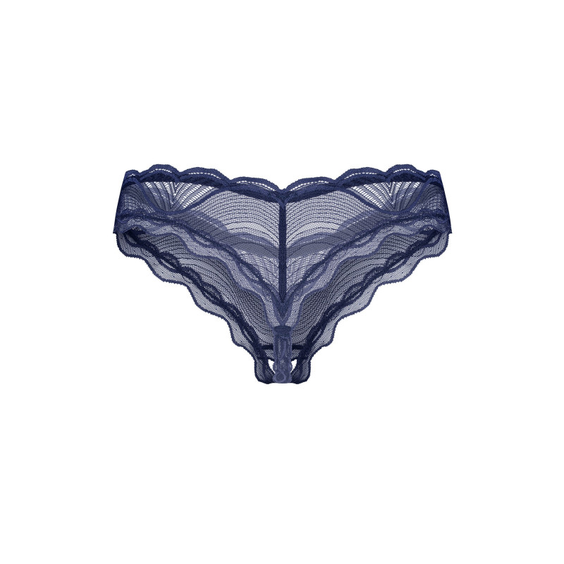 Nightly Blue Crotchless Tanga