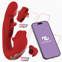 Mouty Vibromasseur avec Mordillement et Flipping avec App