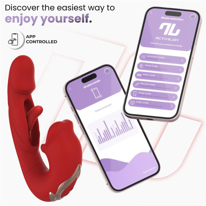Mouty Vibromasseur avec Mordillement et Flipping avec App