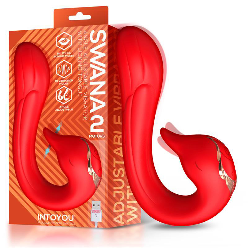 Swana Vibromasseur avec Langue et Angle Ajustable