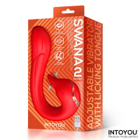 Swana Vibromasseur avec Langue et Angle Ajustable