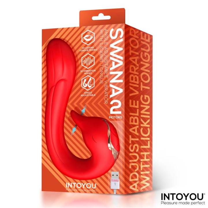 Swana Vibromasseur avec Langue et Angle Ajustable