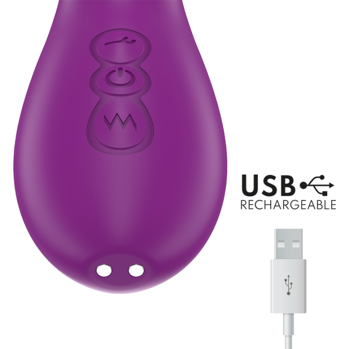 Apolo Vibromasseur avec Langue Oscillante Violet