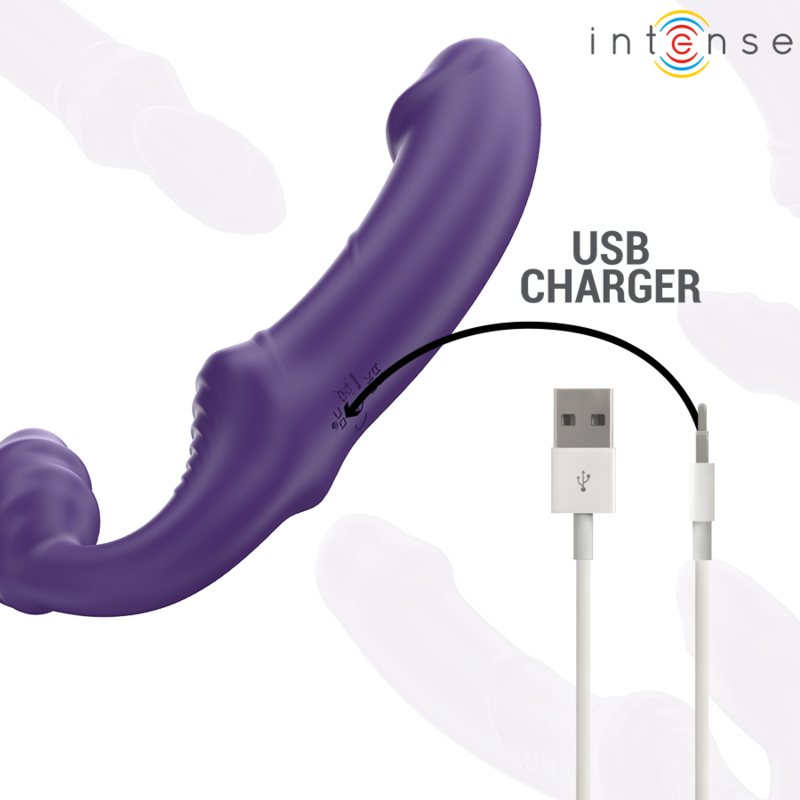 Jill Vibromasseur Double 20 cm Violet Télécommandé