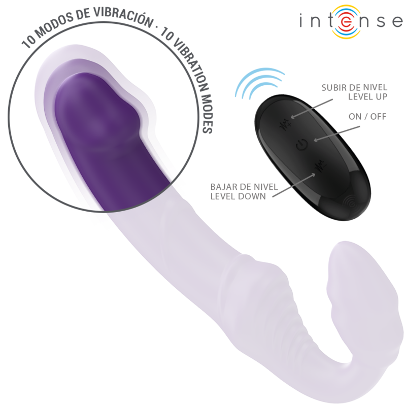 Jill Vibromasseur Double 20 cm Violet Télécommandé