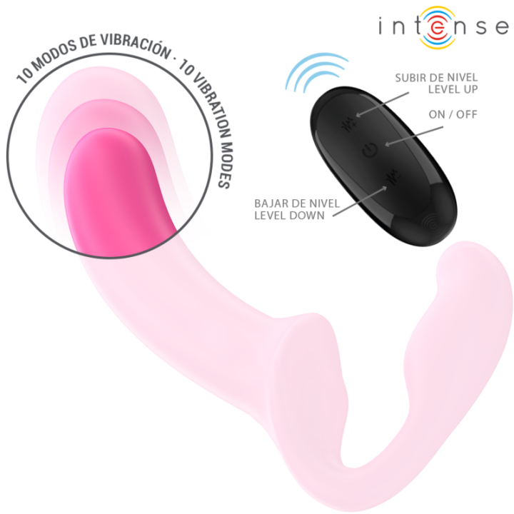 Amy Vibromasseur Double 20 cm Rose Télécommandé