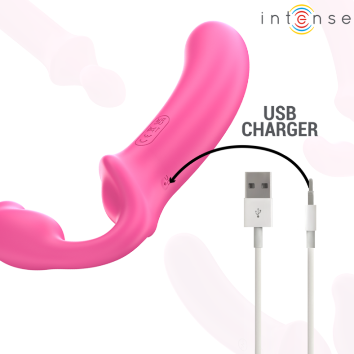 Amy Vibromasseur Double 20 cm Rose Télécommandé