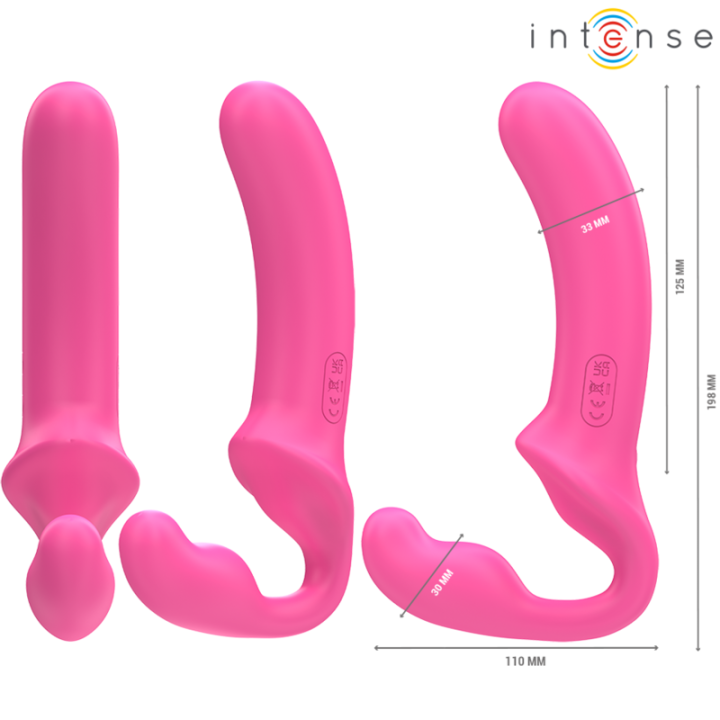 Amy Vibromasseur Double 20 cm Rose Télécommandé