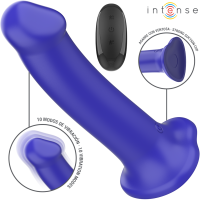 Victoria Vibromasseur avec Ventouse Bleu Foncé Télécommandé