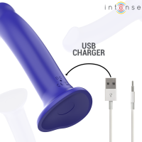 Victoria Vibromasseur avec Ventouse Bleu Foncé Télécommandé