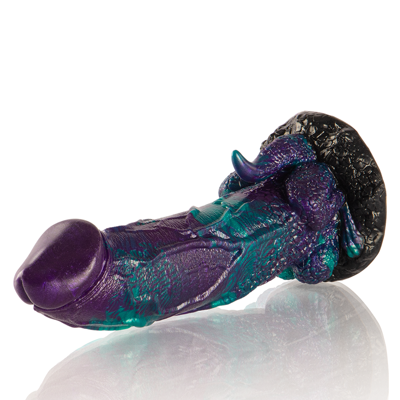 Basilisk Dildo Doble Placer Escamoso Tamaño Grande