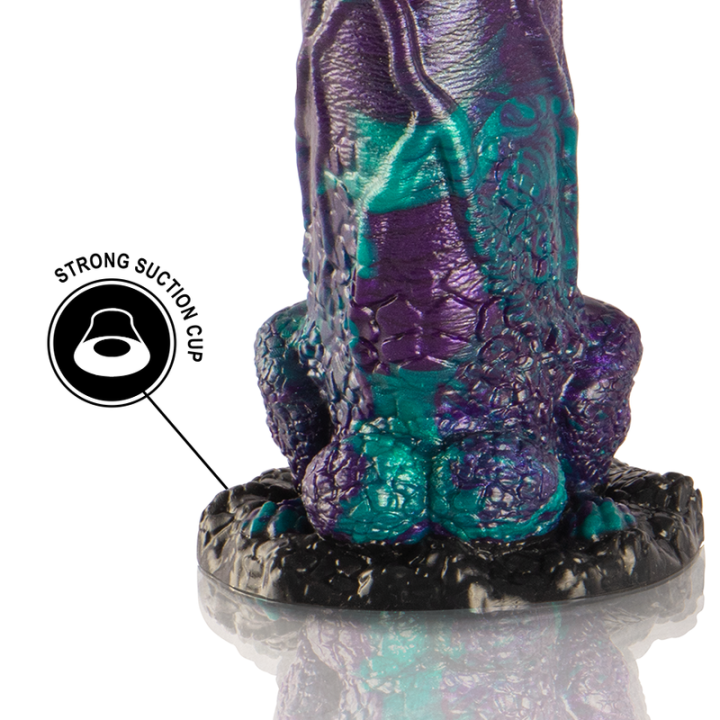 Basilisk Dildo Doble Placer Escamoso Tamaño Grande