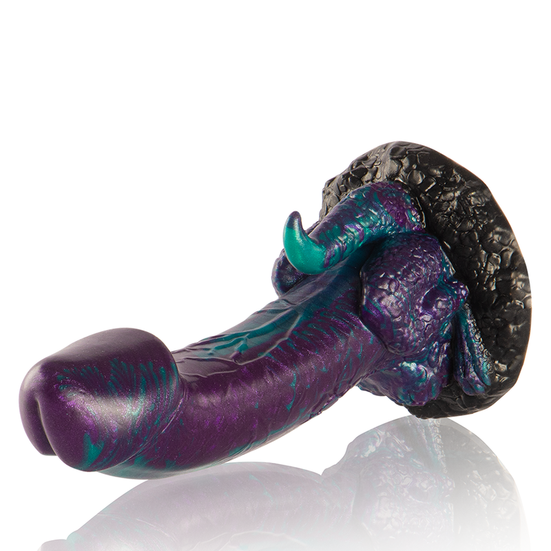 Basilisk Dildo Doble Placer Escamoso Tamaño Pequeño