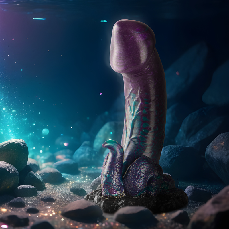 Basilisk Dildo Doble Placer Escamoso Tamaño Pequeño