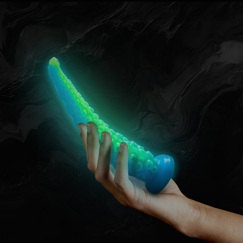Scylla Dildo Gode Tentacule Fin Fluorescent Petite Taille