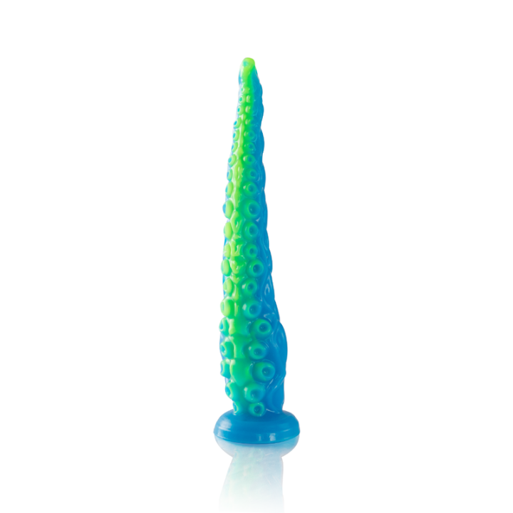 Scylla Dildo Gode Tentacule Fin Fluorescent Petite Taille