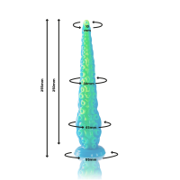 Scylla Dildo Gode Tentacule Fin Fluorescent Petite Taille