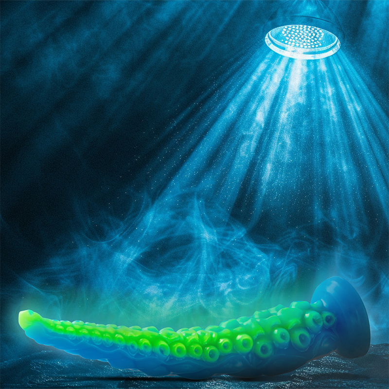 Scylla Dildo Gode Tentacule Fin Fluorescent Petite Taille