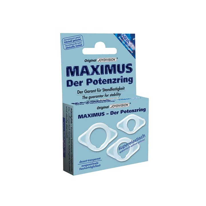 Anillos Pene Maximus Pack Extra Pequeño, Pequeño y Mediano
