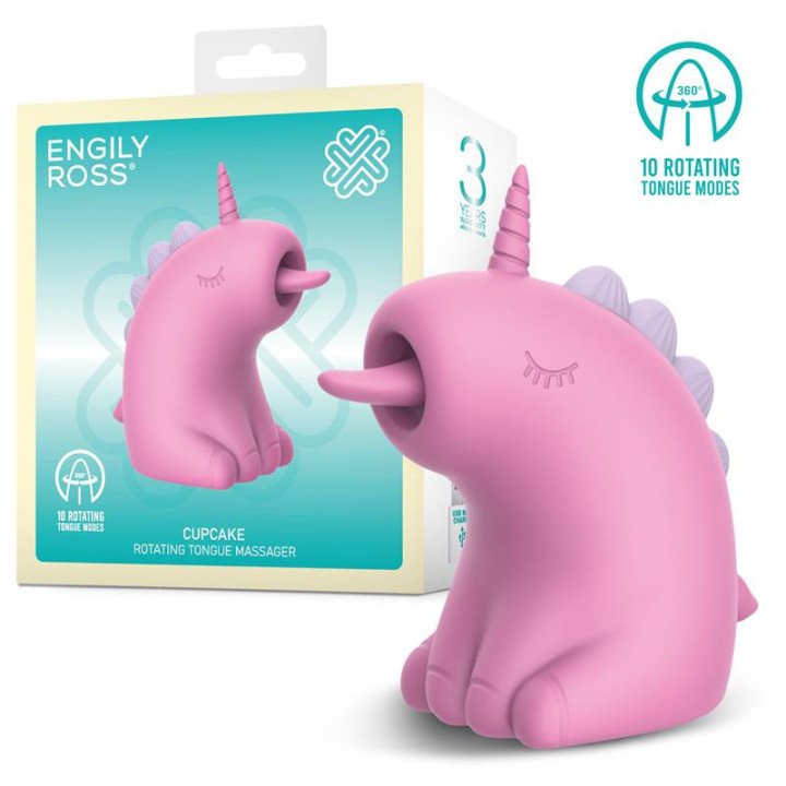 Cupcake Stimulateur de Langue Rotatif 360º