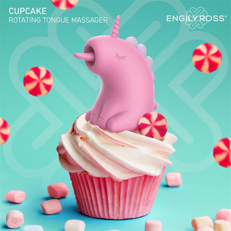 Cupcake Stimulateur de Langue Rotatif 360º