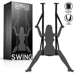 Balançoire de Porte Ajustable avec Support de Jambes et Siège