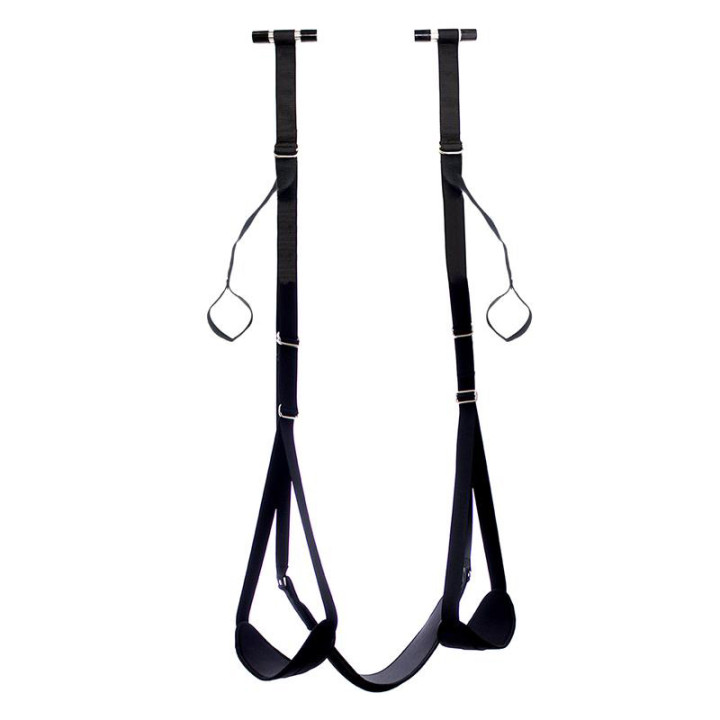 Balançoire de Porte Ajustable avec Support de Jambes et Siège