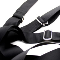 Balançoire de Porte Ajustable avec Support de Jambes et Siège