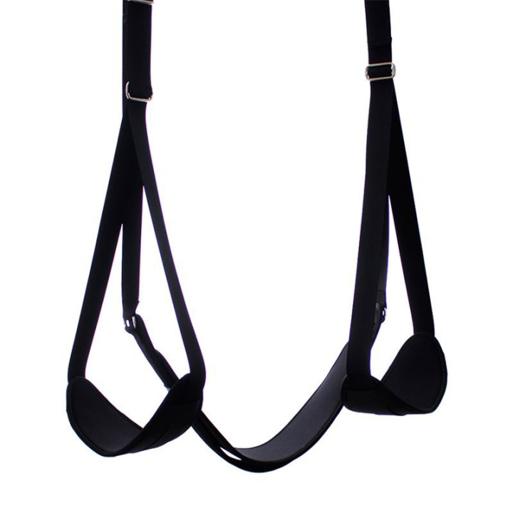 Balançoire de Porte Ajustable avec Support de Jambes et Siège