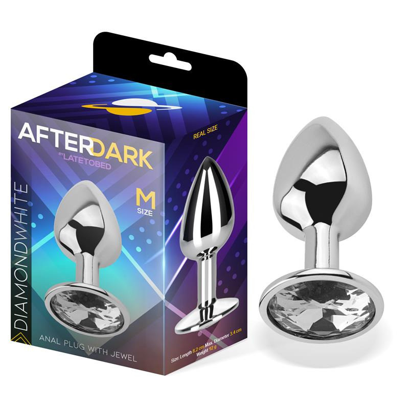 Plug anal avec Bijou en Diamant Blanc Taille M
