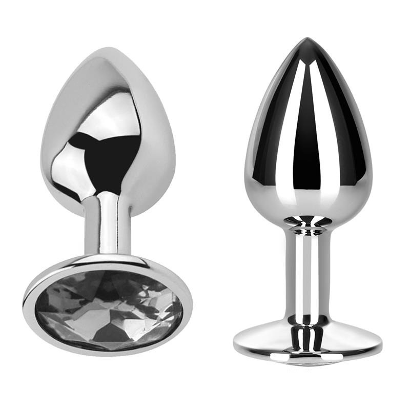 Plug anal avec Bijou en Diamant Blanc Taille M