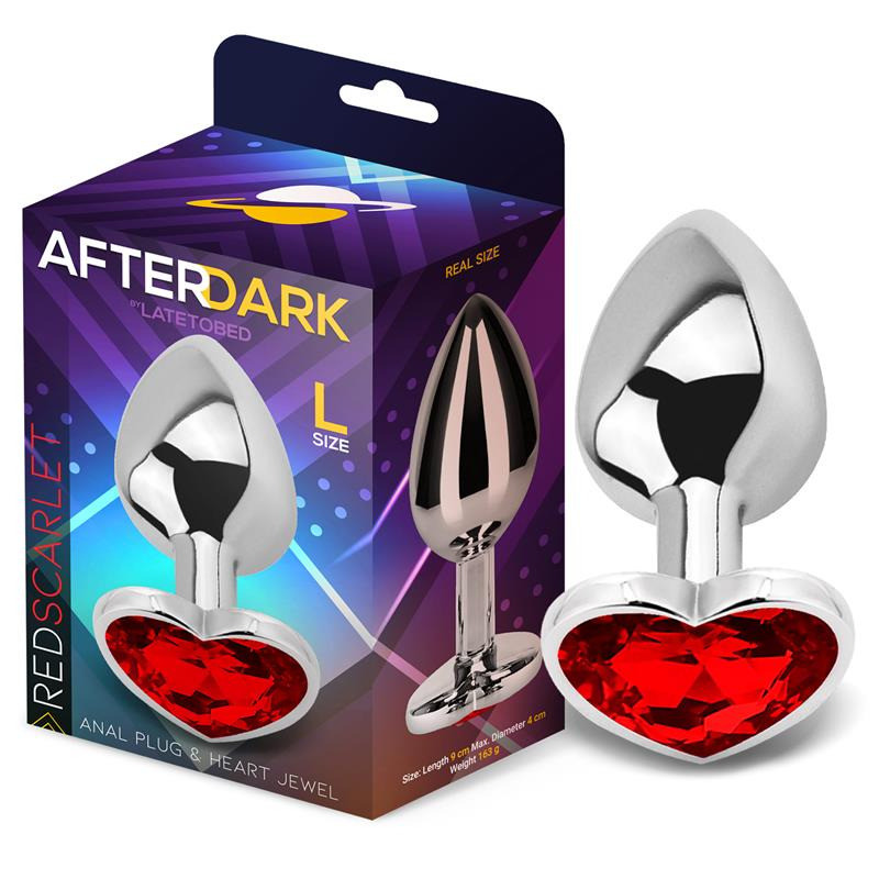Plug Anal Base Coeur Rouge Taille L