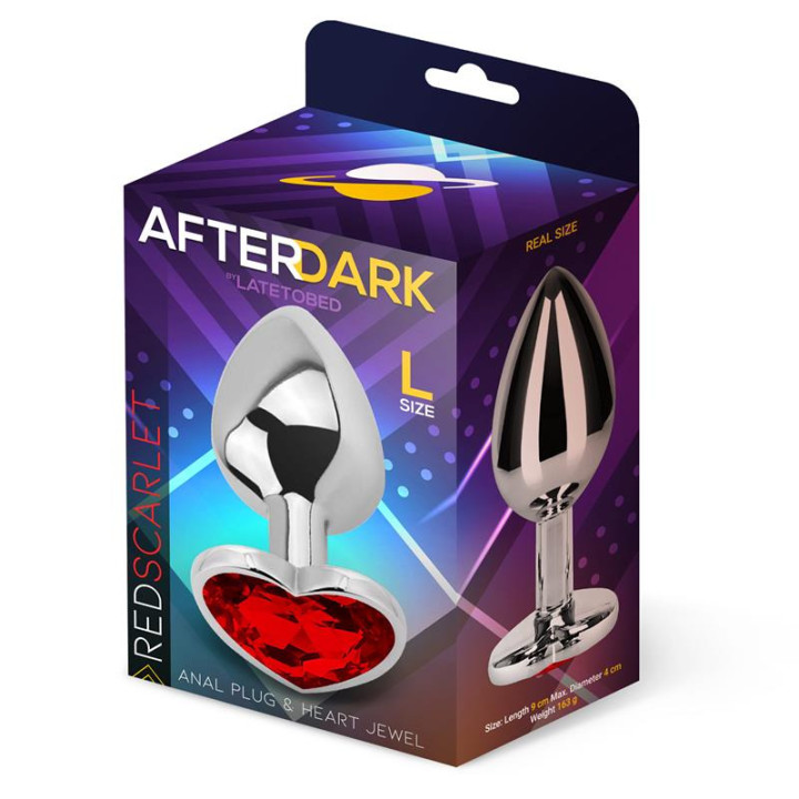 Plug Anal Base Coeur Rouge Taille L