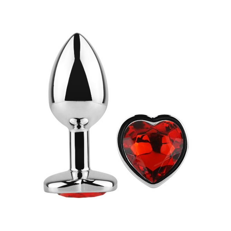 Plug Anal Base Coeur Rouge Taille L