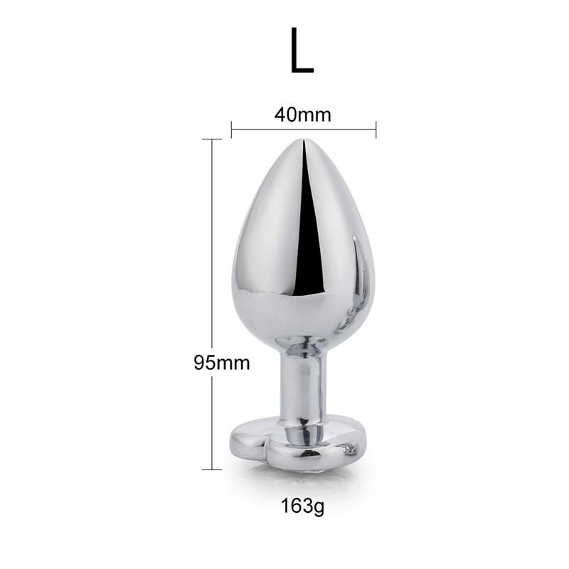 Plug Anal Base Coeur Rouge Taille L